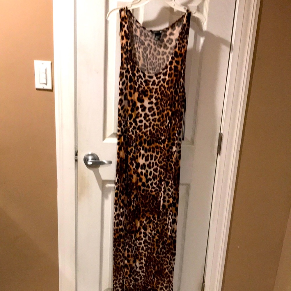 H & M maxi leopard print